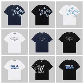 Louis Vuitton LV Logo Druck T-Shirt-1716  
