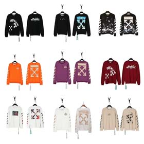 Offweiß Marker Pen Pfeil Druck Sweatshirt-2223  