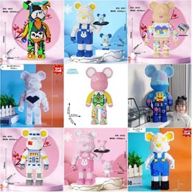 Gewalttätiges Bärenspielzeug kleines Partikel zusammengesetzt Bildungsmädchen Erwachsener-2386  