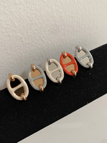 Hermes Schwein Nase Öltropfen Ohrringe-3610  